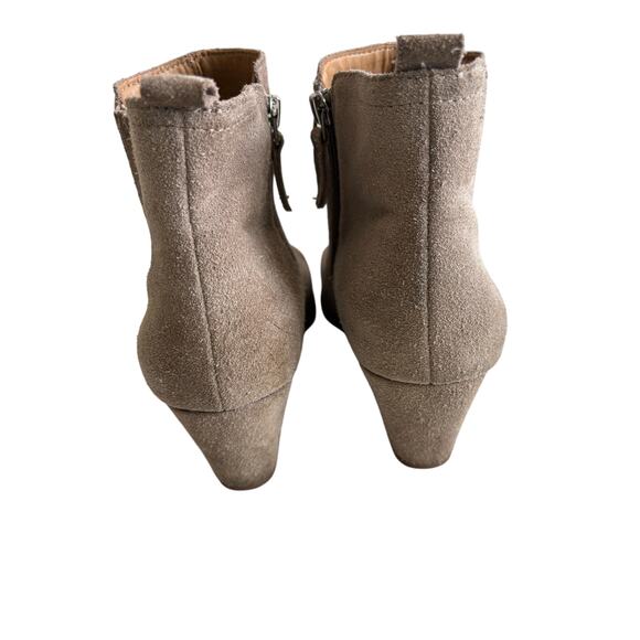 Franco Sarto Suede Leather Taupe Welton Wedge Heel Ankle Boot Size 10 - Picture 5 of 8